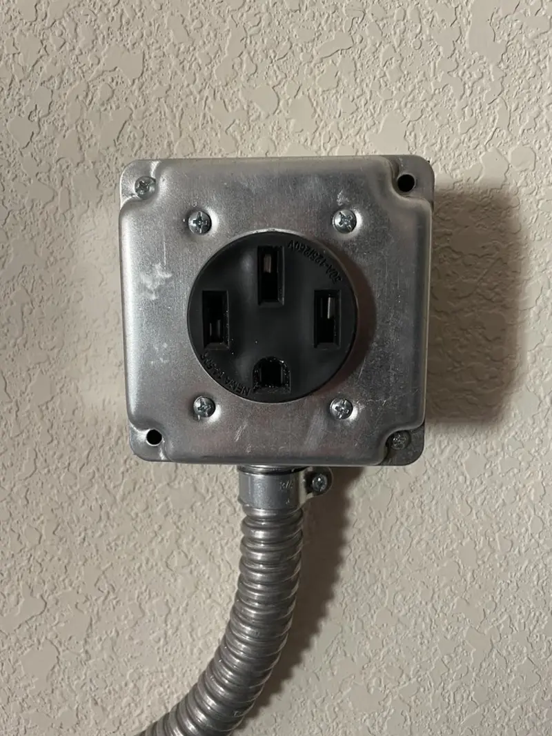 NEMA 14-50 outlet installed for Electrical Panel Upgrade in Castro Valley